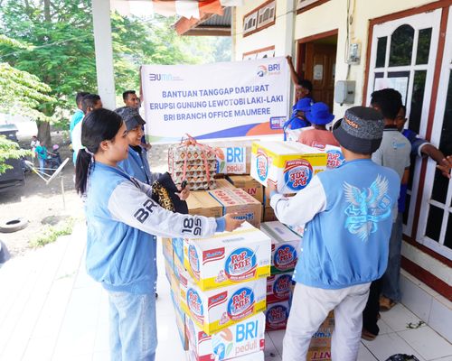 Gerak Cepat BRI Peduli Bantu Korban Terdampak Erupsi Gunung Lewotobi Laki Laki