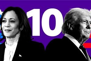 Kamala Harris dan Donald Trump.