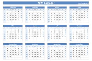 Ilustrasi kalender 2025.