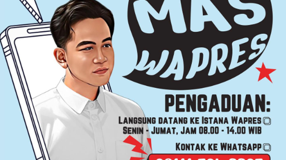 Gibran Buka Layanan Lapor Mas Wapres.