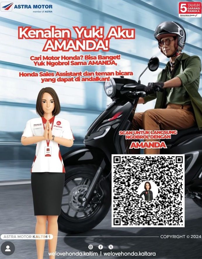 Astra Motor Kaltim 1 Luncurkan Layanan Virtual AMANDA 