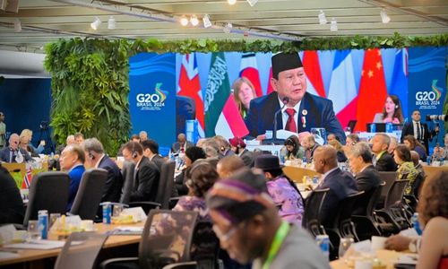 Presiden Republik Indonesia, Prabowo Subianto, menghadiri sesi pertama Konferensi Tingkat Tinggi (KTT) G20 di Brasil yang berlangsung pada Senin, 18 November 2024.