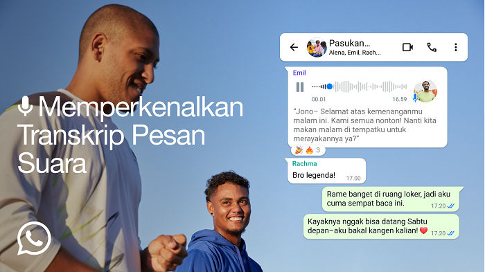 Fitur Transkrip Pesan Suara WhatsApp.