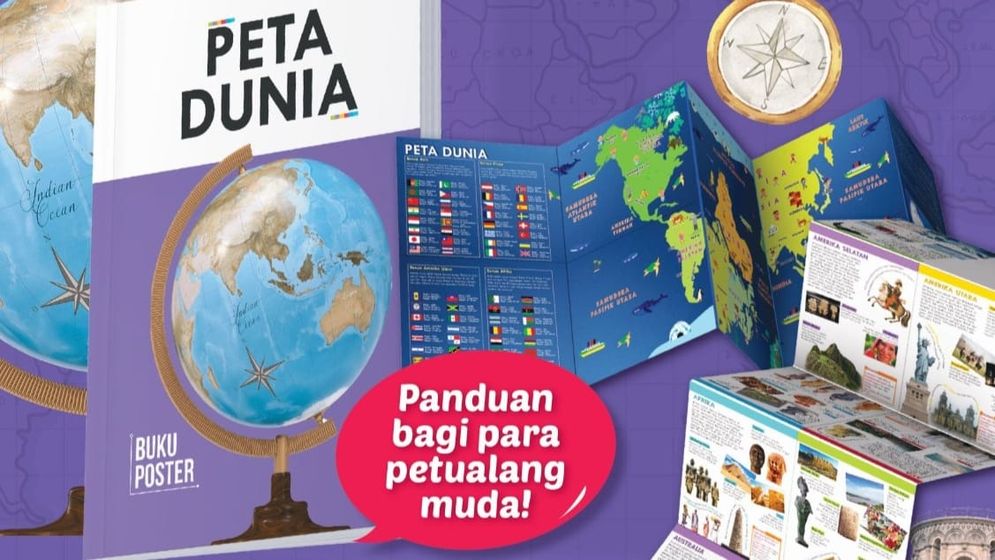 Resensi: Buku Poster Peta Dunia, Belajar Sambil Menjelajah!