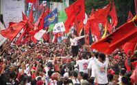 Kampanye terbuka PDIP mendukung Joko Widodo-Ma'ruf Amin dalam kontestasi Pilpres 2019 di Stadion Sriwedari Solo.