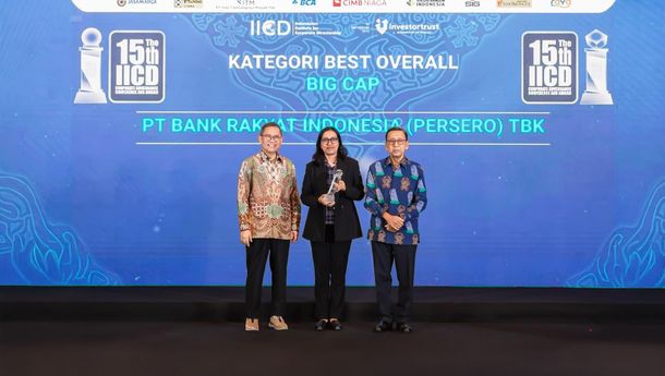 Tata Kelola Berkualitas, BRI Raih Penghargaan di The 15th IICD Corporate Governance Award