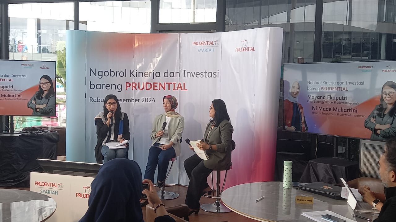 Acara diskusi Kinerja dan Invetasi Prudential Indonesia dan Syariah di Jakarta, Rabu, 4 Desember 2024. 