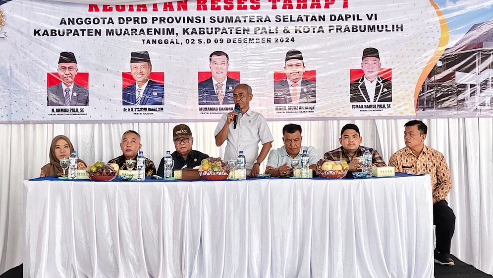 Anggota DPRD Provinsi Sumatera Selatan yang berasal dari daerah pemilihan Sumsel VI Kabupaten Muaraenim, Kota Prabumulih dan Kabupaten Pali, Kamis (5/12/2024) melaksanakan reses tahap I tahun 2024 untuk menampung aspirasi masyarakat di sejumlah desa dan kecamatan di daerah tersebut.