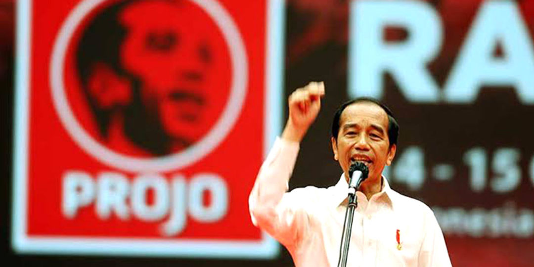 Joko Widodo di acara Projo beberapa waktu lalu. 