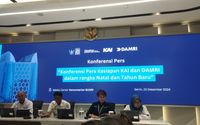 konpers Persiapan Nataru KAI dan Damri di Kementerian BUMN pada Senin, 23 Desember 2024. 