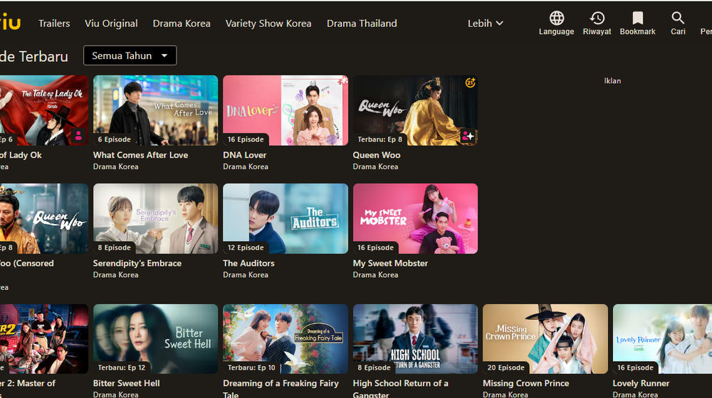 Layanan streaming drama Korea di Viu.