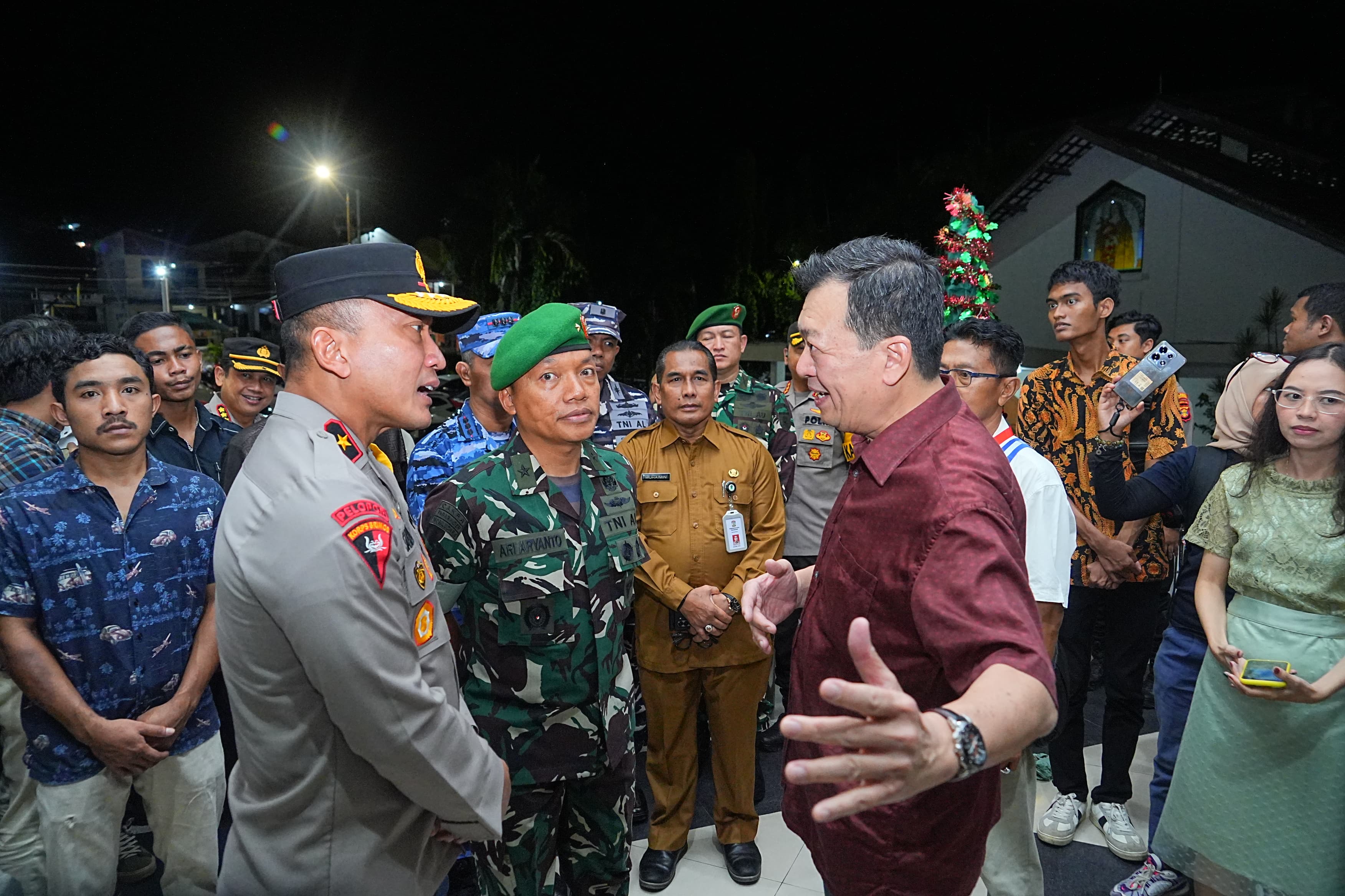 Pengamanan Malam Natal, Sinergitas TNI-Polri dan Pemkot Balikpapan  