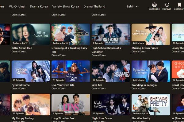 Nonton drama Korea di Viu.