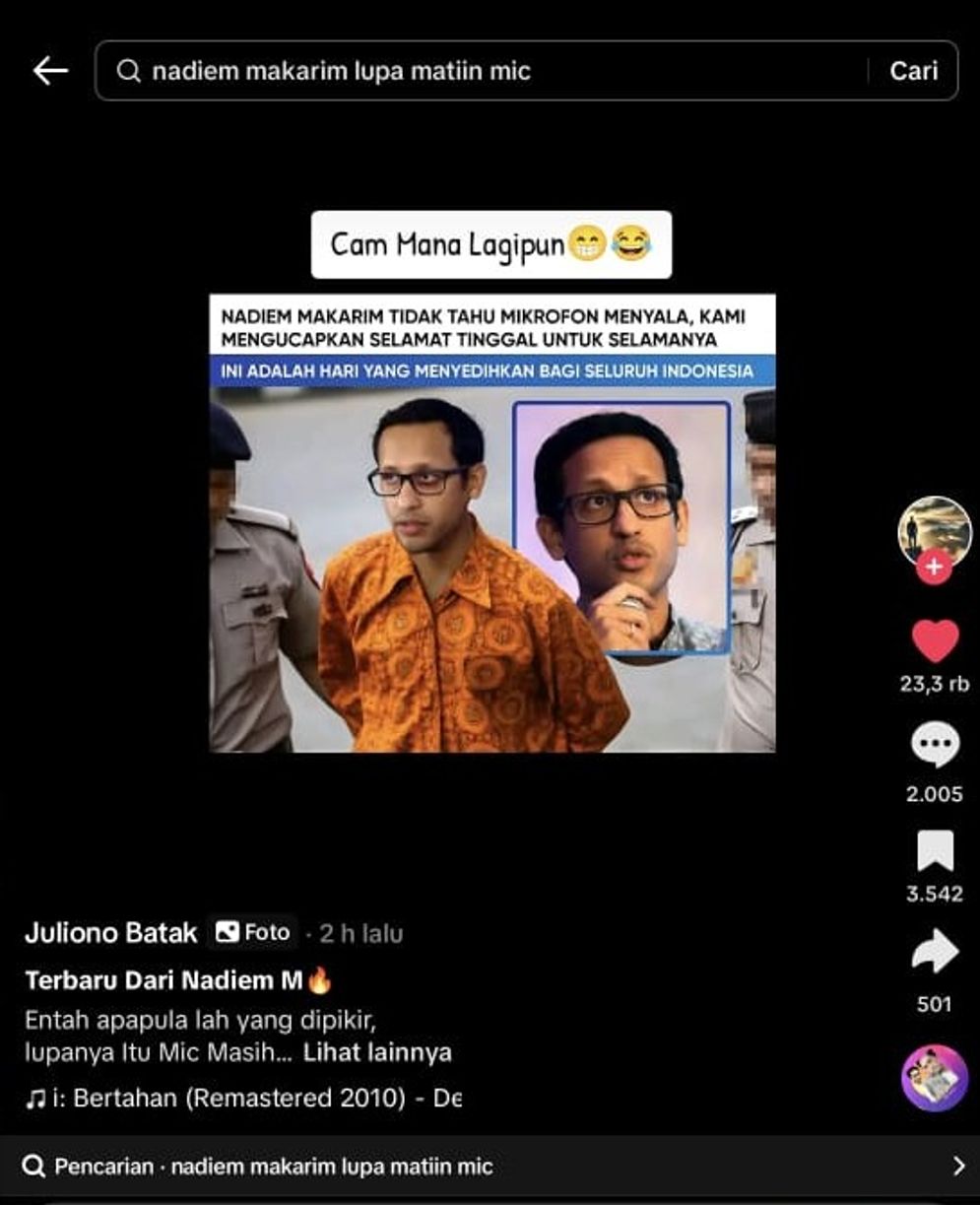 Tangkapan layar TikTok