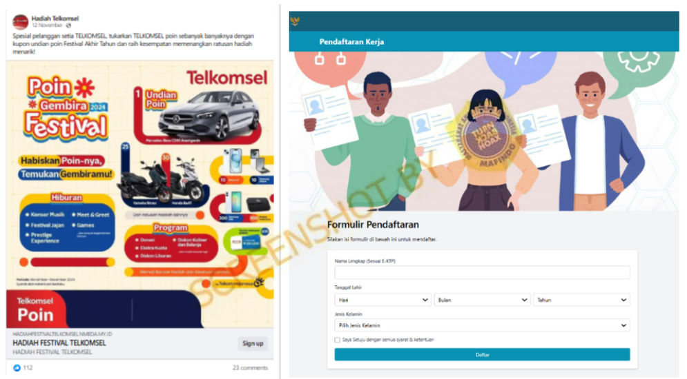 Ini Konten Penipuan! Undian “Poin Gembira Festival Akhir Tahun 2024” Telkomsel