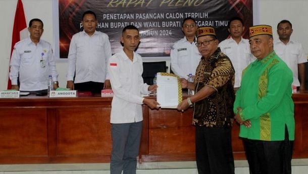 KPUD Matim Tetapkan Agas dan Syukur Jadi Bupati dan Wabup Matim Periode 2020-2029