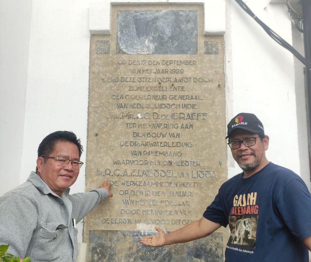 Kembali Ditemukan Prasasti di Kantor Wali Kota Palembang