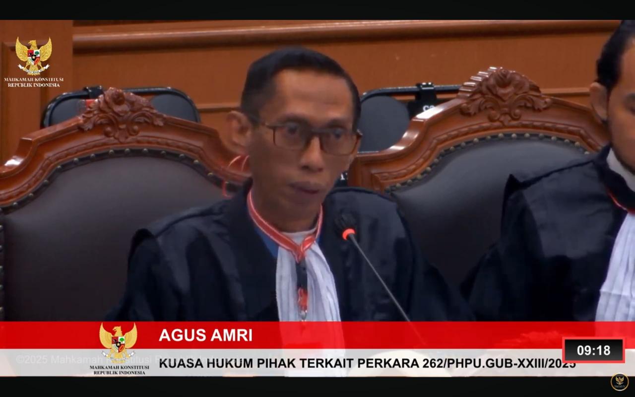 Ketua Tim Kuasa Hukum paslon Rudy-Seno, Agus Amri 