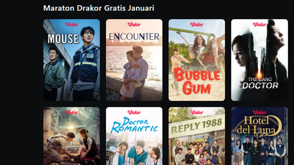 Nonton drakor di Vidio.