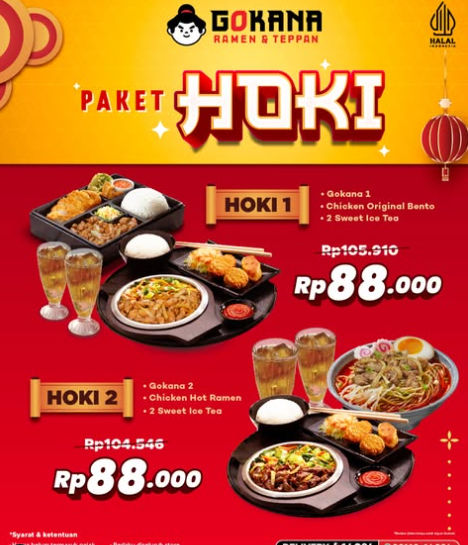 Promo makanan di Gokana.