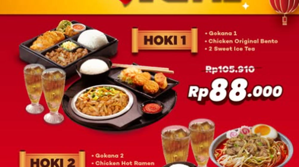 Promo makanan di Gokana.