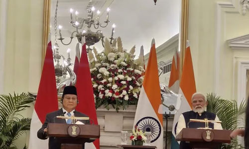Potret Presiden RI Prabowo Subianto dan Perdana Menteri (PM) Narendra Modi.jpg