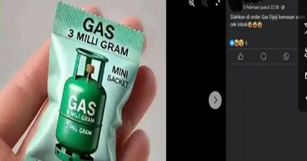 Beredar Foto Gas Elpiji Kemasan Saset, Cek Faktanya Yuk!