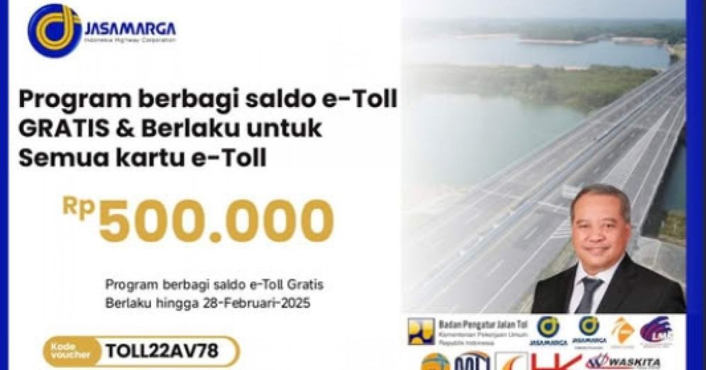 Cek Fakta: Program Saldo e-Toll Gratis Rp500.000