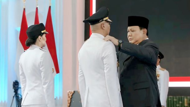 Presiden Prabowo Lantik Rahmat Mirzani Djausal dan Jihan Nurlela sebagai Gubernur dan Wakil Gubernur Lampung 2025-2030