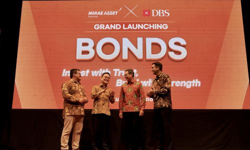 Acara Grand Launching Bonds: Mirae Asset x DBS Online Retail Bonds di Jakarta, Kamis, 27 Februari 2025.