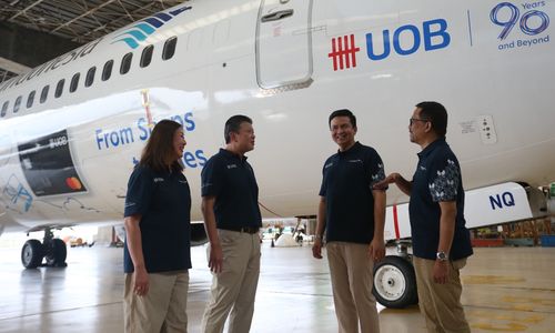 Kolaborasi UOB Indonesia dan Garuda Indonesia Hadir dalam Desain Livery Unik