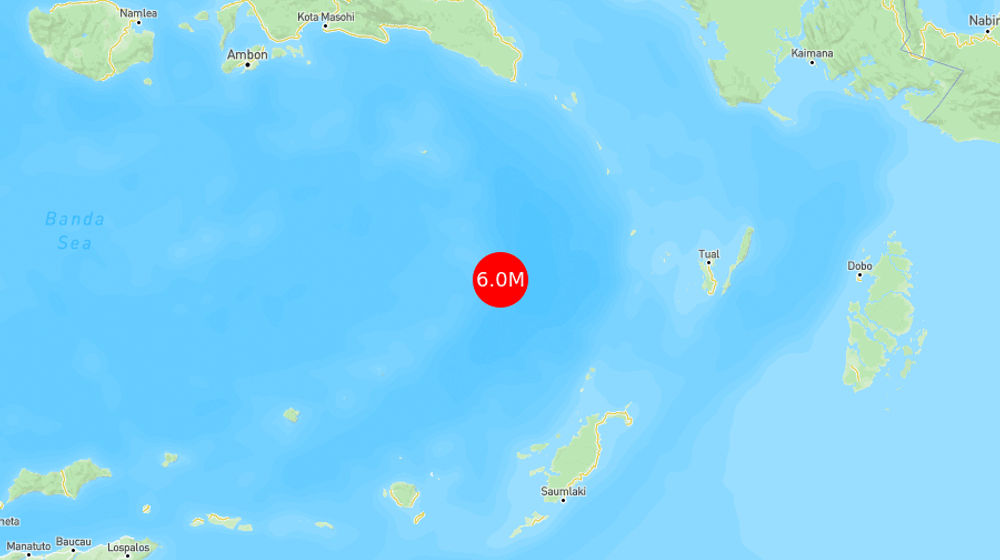 INFO BMKG: Gempa Guncang Banda di Laut 167 Km Tenggara 6.0 Magnitudo 01 Mar 2025 pukul 04:58