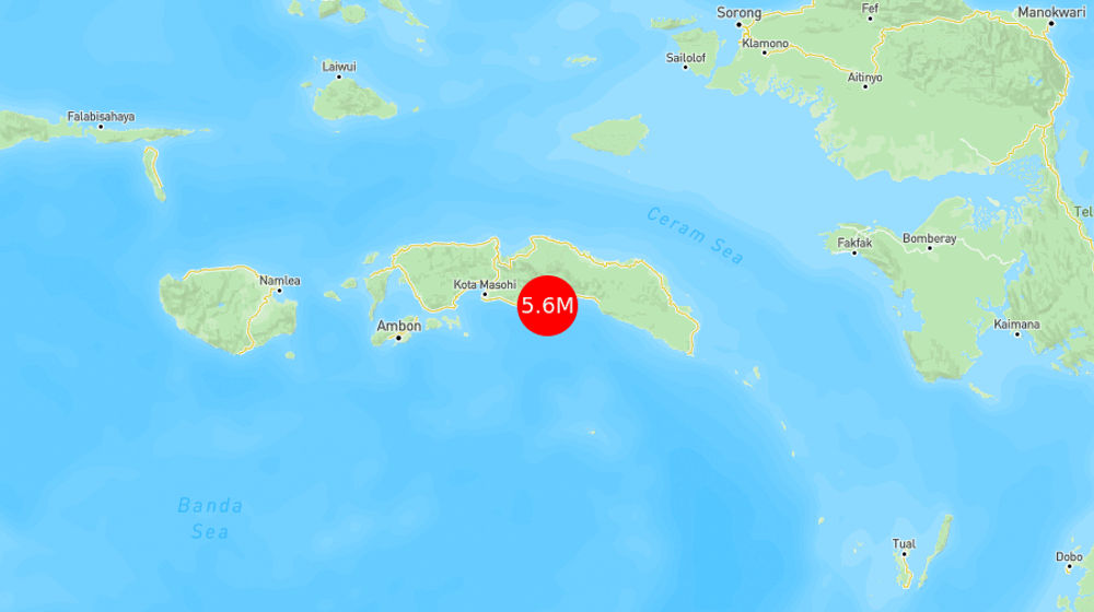 INFO BMKG: Gempa Guncang Maluku Tengah di Darat 63 Tenggara 5.6 Magnitudo 03 Mar 2025 pukul 01:42