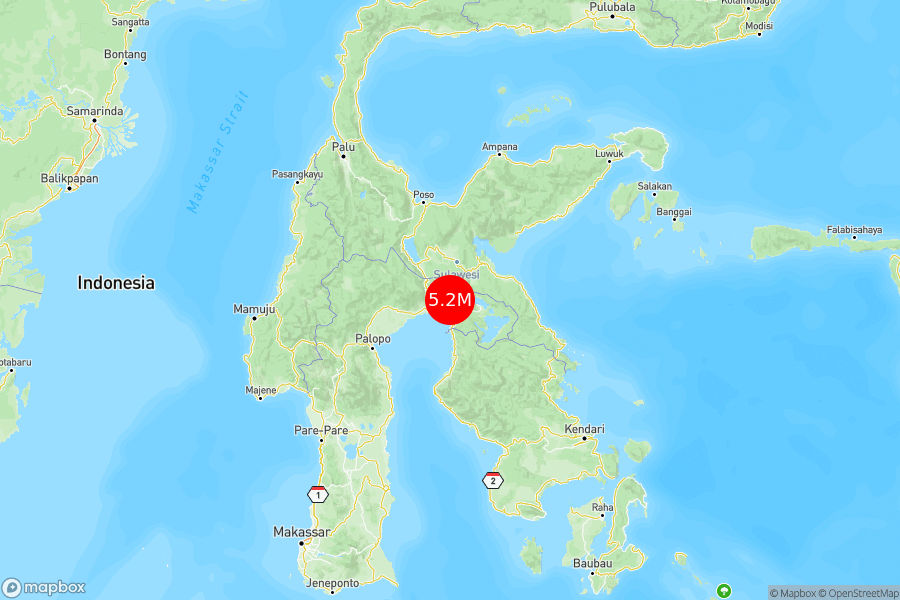 INFO BMKG: Gempa Guncang Luwu Timur di Darat 19 Km Barat Laut 5.2 Magnitudo 07 Mar 2025 pukul 15:34