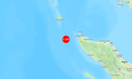 INFO BMKG: Gempa Guncang Banda Aceh di Laut 117 Km Barat Daya 5.4 Magnitudo 07 Mar 2025 pukul 19:42