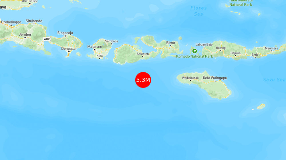 INFO BMKG: Gempa Guncang Sumbawa di Laut 131 Km Tenggara 5.3 Magnitudo 09 Mar 2025 pukul 11:31