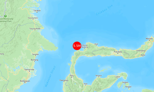INFO BMKG: Gempa Guncang Toli-Toli di Laut 68 Km Barat Laut 5.5 Magnitudo 14 Mar 2025 pukul 18:13