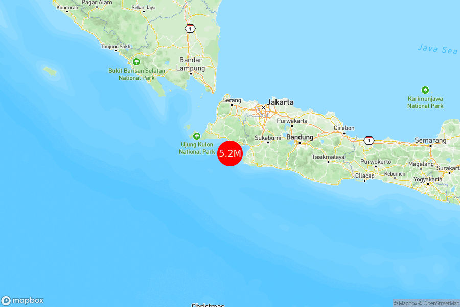 INFO BMKG: Gempa Guncang Bayah di Laut 29 Km Barat Daya 5.2 Magnitudo 15 Mar 2025 pukul 06.55