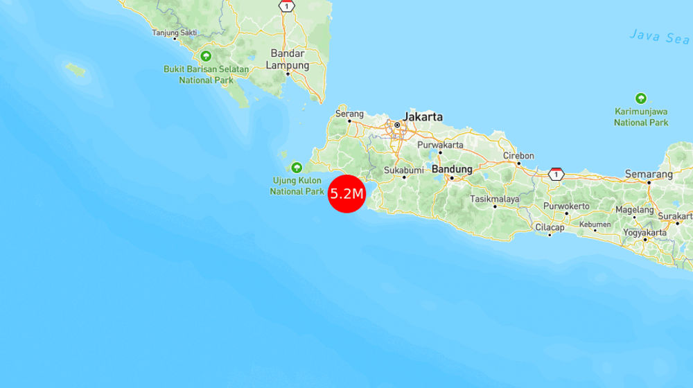 INFO BMKG: Gempa Guncang Bayah di Laut 29 Km Barat Daya 5.2 Magnitudo 15 Mar 2025 pukul 06:55