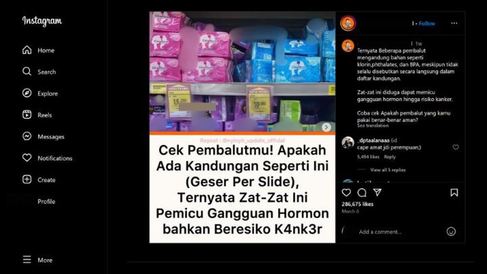 Belum Terbukti: Pembalut Wanita yang Mengandung BPA dan Klorin Sebabkan Kanker