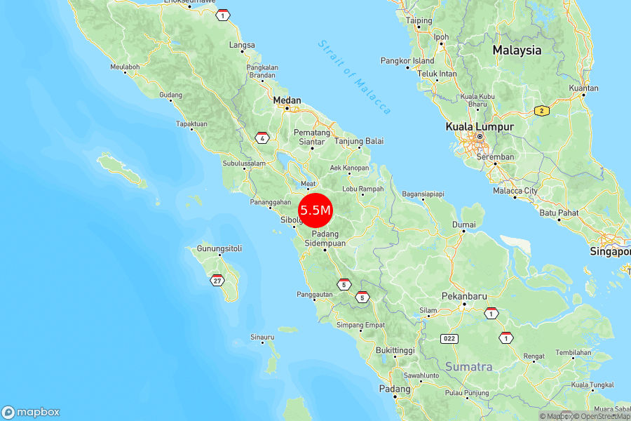 INFO BMKG: Gempa Guncang Tapanuli Utara di Darat 17 Km Tenggara 5.5 Magnitudo 18 Mar 2025 pukul 05:22