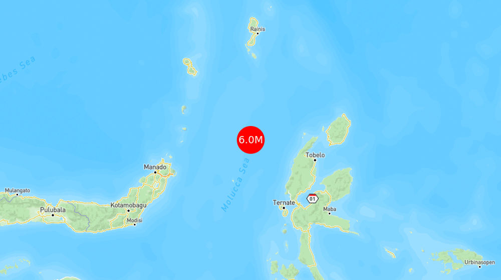 INFO BMKG: Gempa Guncang Pulau Doi di Laut 118 Km Barat Daya 6.0 Magnitudo 03 Apr 2025 pukul 04:03