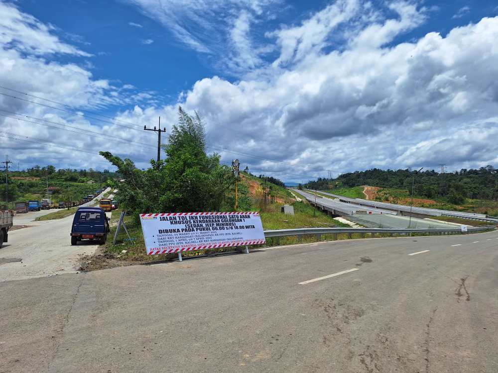 Jalan tol IKN dibuka saat arus mudik dan balik lebaran 2025.