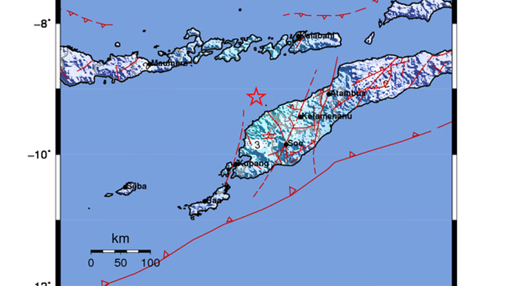 INFO BMKG: Gempa Guncang Lembata di Laut 83 Km Tenggara 5.2 Magnitudo 14 Apr 2025 pukul 02:35