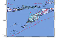 INFO BMKG: Gempa Guncang Lembata di Laut 83 Km Tenggara 5.2 Magnitudo 14 Apr 2025 pukul 02:35