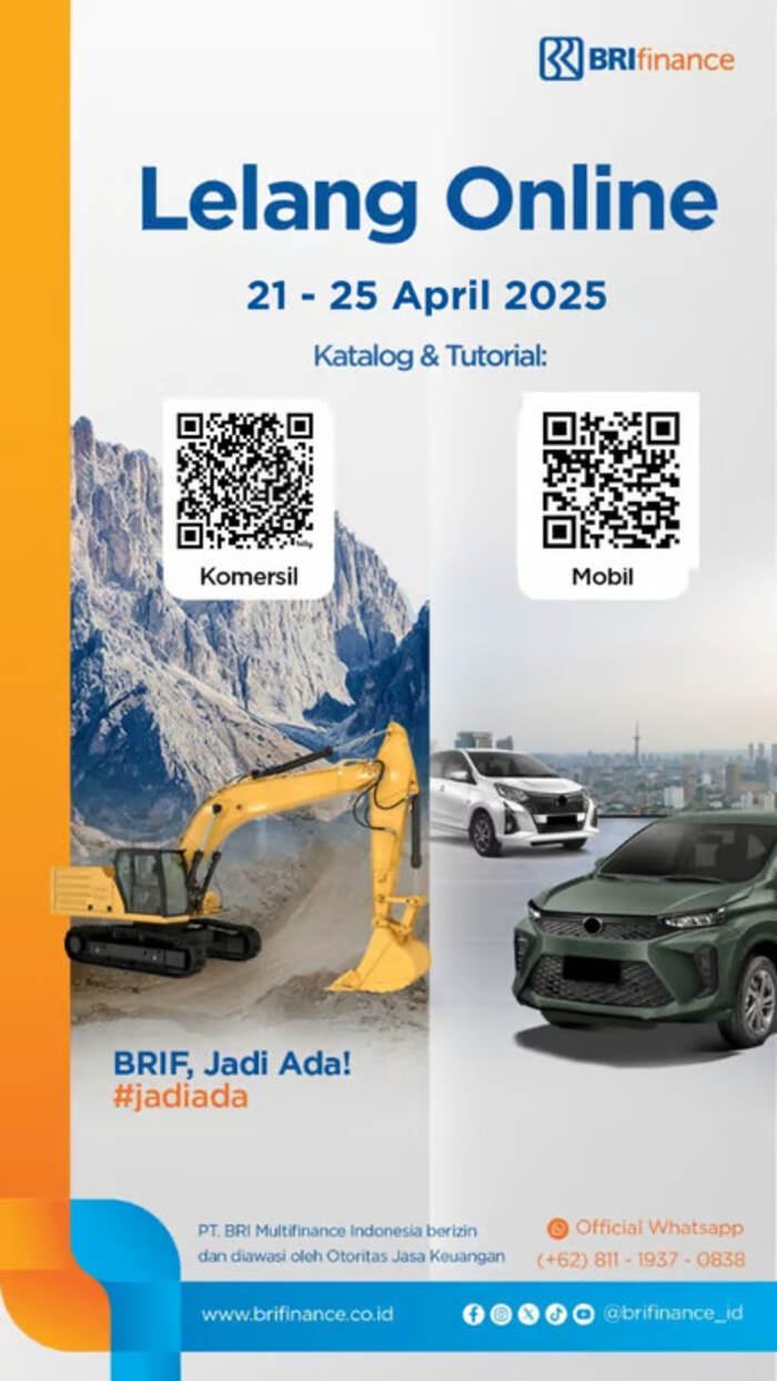 Lelang Online Mobil dan Aset Komersil Oleh BRI Finance