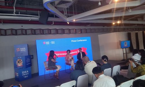 Konferensi pers Solopreneur Academy 2025 oleh Bank Saqu (PT Bank Jasa Jakarta) di Jakarta, Selasa, 29 April 2025.