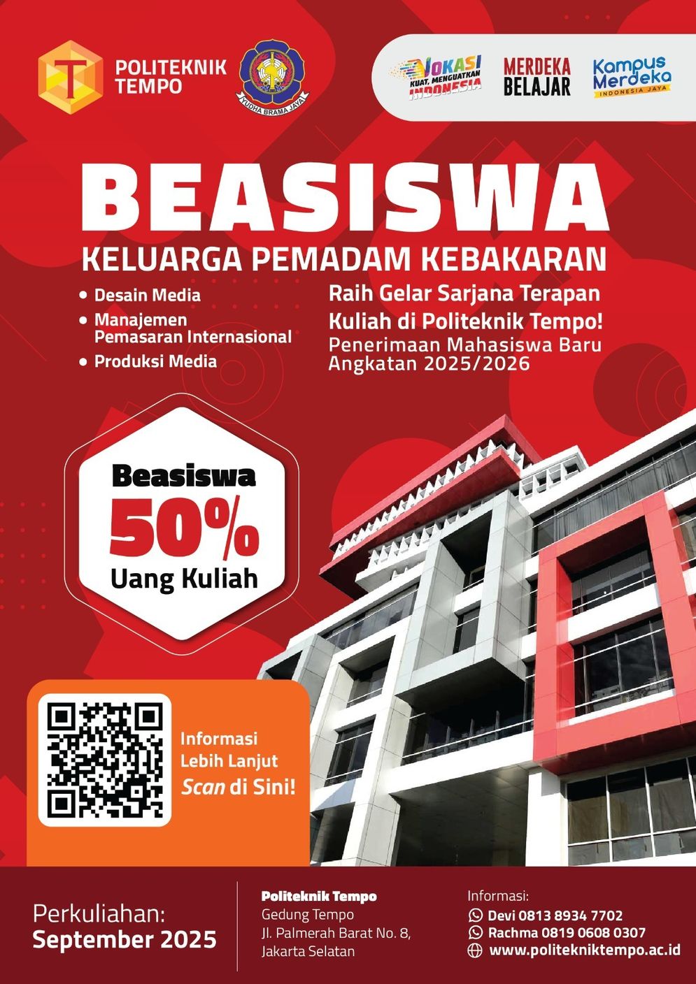 Hardiknas 2025: Politeknik Tempo Luncurkan 3 Program  Beasiswa Baru, Cek Waktu Pendaftaran dan Kategorinya Yuk!