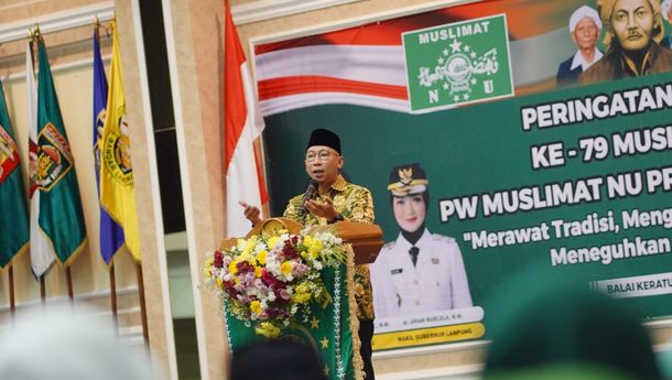 Gubernur Lampung Ajak Sinergi dalam Pendidikan dan Kesehatan di Harlah ke-79 Muslimat NU