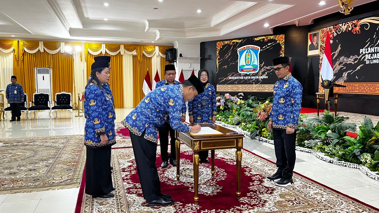 Wali Kota Lantik Tiga Kepala Dinas di Lingkungan Pemkot Balikpapan
